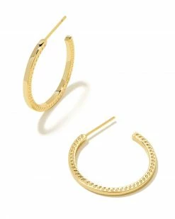 Kendra Scott Sylvie Small Hoop Earrings In Gold