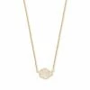 Kendra Scott Tess Gold Pendant Necklace In Iridescent Drusy