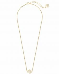 Kendra Scott Tess Gold Pendant Necklace In Iridescent Drusy -Demi-Fine Jewelry Shop kendra scott tess gold pendant necklace in iridescent drusy 01 default lg
