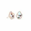 Kendra Scott Tessa Rose Gold Stud Earrings In Dichroic Glass