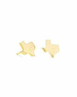 Kendra Scott Texas Stud Earrings In 18k Gold Vermeil