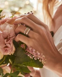 Kendra Scott Whitney 14k Yellow Gold Band Ring In White Diamond -Demi-Fine Jewelry Shop kendra scott whitney band ring 14k yellow gold white diamond 4