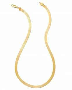 Kendra Scott Wide Herringbone Chain Necklace In 18k Gold Vermeil
