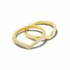 Kendra Scott Wishbone Gold Ring Set In White Crystal