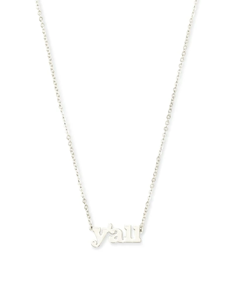 Kendra Scott Y'all Pendant Necklace In Sterling Silver 3 Kendra Scott Y'all Pendant Necklace In Sterling Silver - Image 3